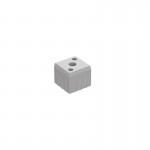 SQUARE TUBE 20X20 END CAP / GRAY